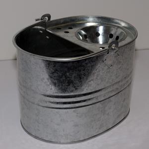 Galvanised JaniClean® Mop Bucket with Wringer